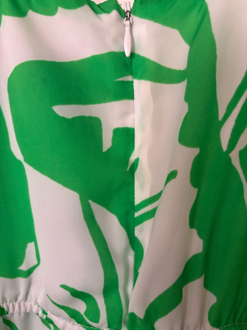 Lilly Pulitzer Green and White Spaghetti Strap Dress - Picture 3 of 4